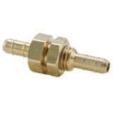 Tube to Tube - Bulkhead - Brass Pneumatic Hose Barbs for Tubing, Dubl-Barb